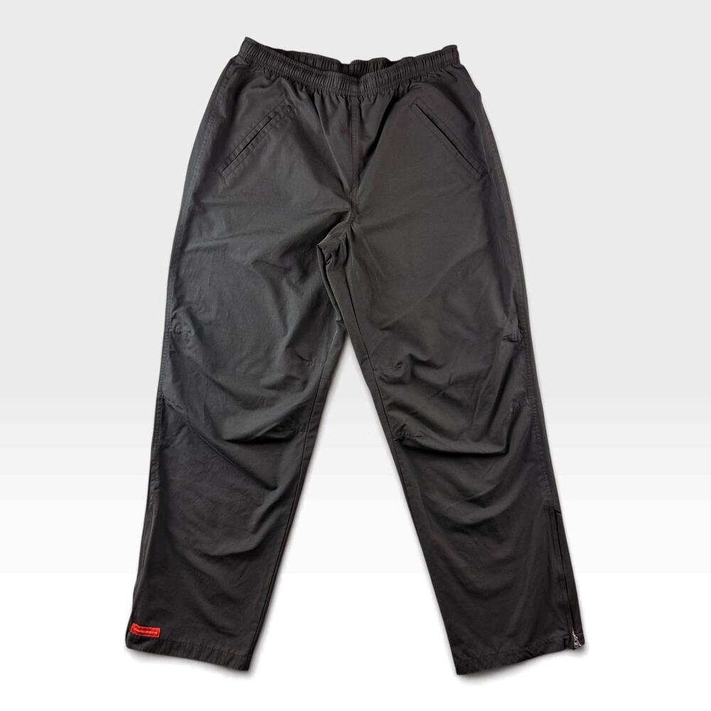 Vintage Nike Track Pants Mens M Black Baggy Y2K Zip Ankle Windpants